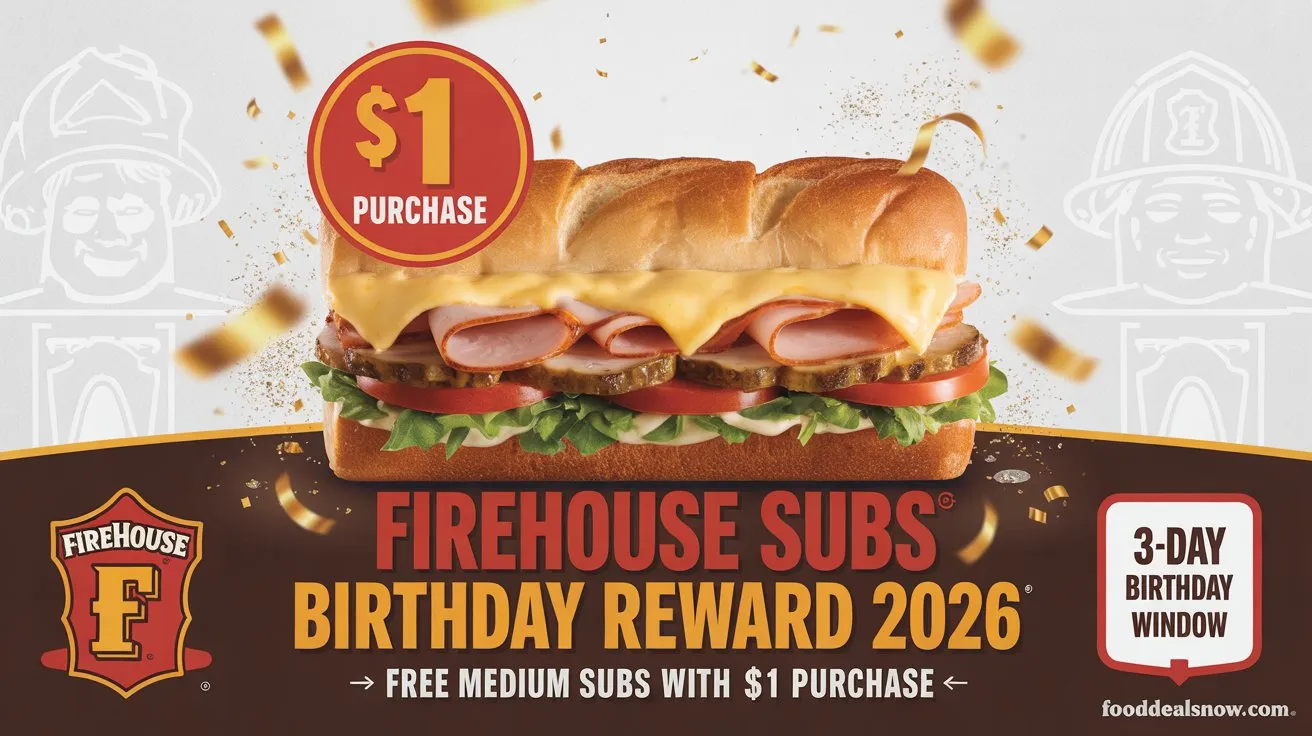 Firehouse Subs birthday reward